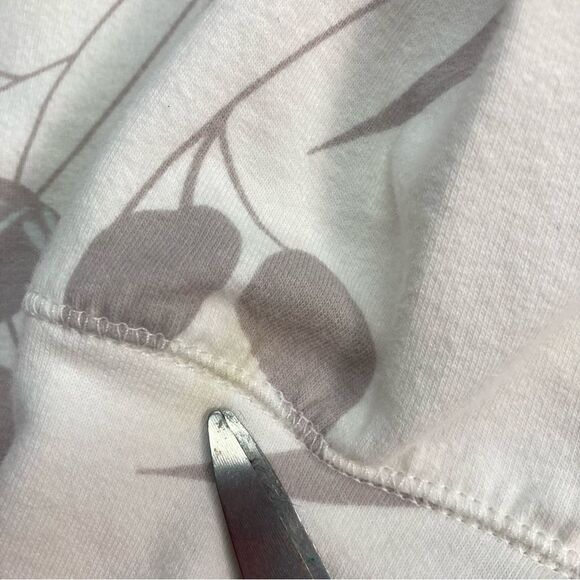 Miss Elaine Sweatshirt SZ PS Zipper Robe Pink Gray Floral Print House Dress Mumu - Picture 13 of 13